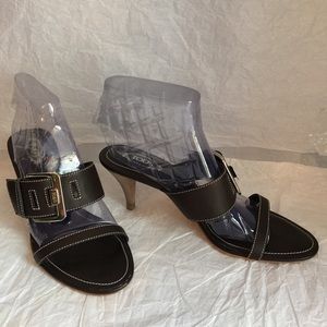 TOD’S BROWN LEATHER SANDALS SZ-10